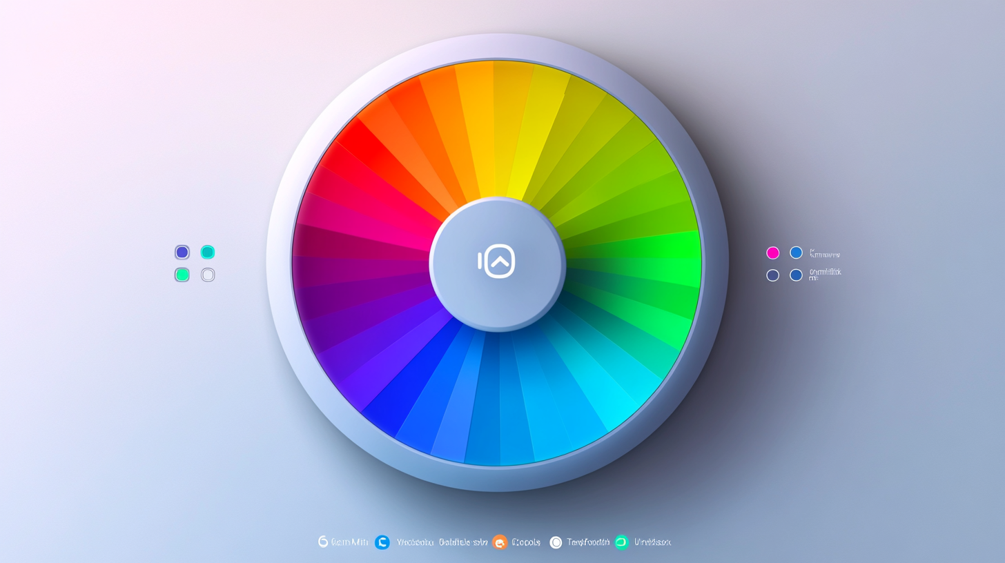 Sleek modern interface with vibrant color wheel mix selection.