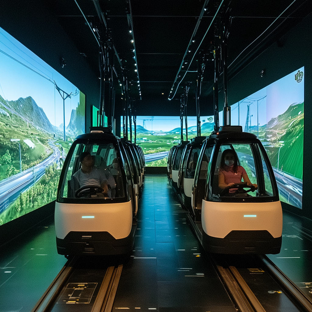 Smart city cable car ride at Michoacán Interactive Center.