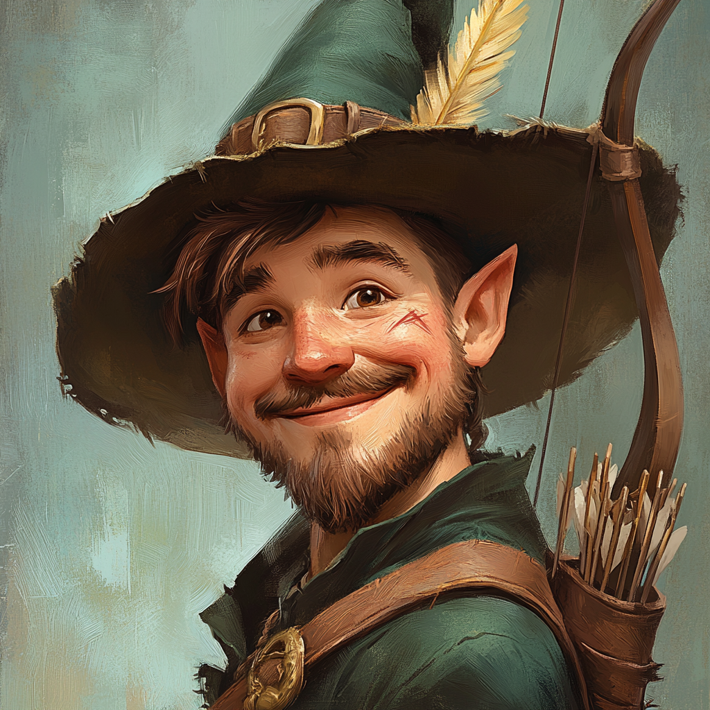 Smiling Gnome with Scar - Dungeons and Dragons