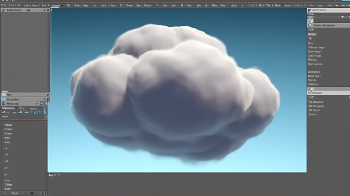 Soft, fluffy isolated cloud against transparent sky realistic image.