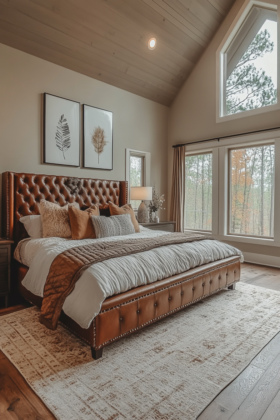 Sophisticated Bedroom with Modern Bed and Elegant Decor