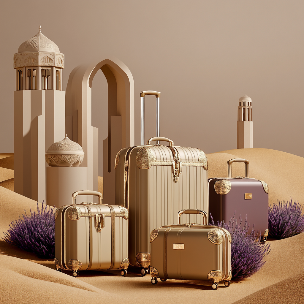 Sophisticated Saudi-inspired luxury luggage brand for travelers