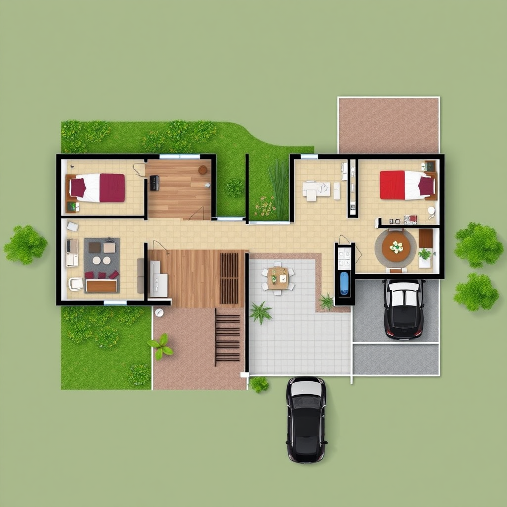 South-Facing House with Spacious Rooms and Greens