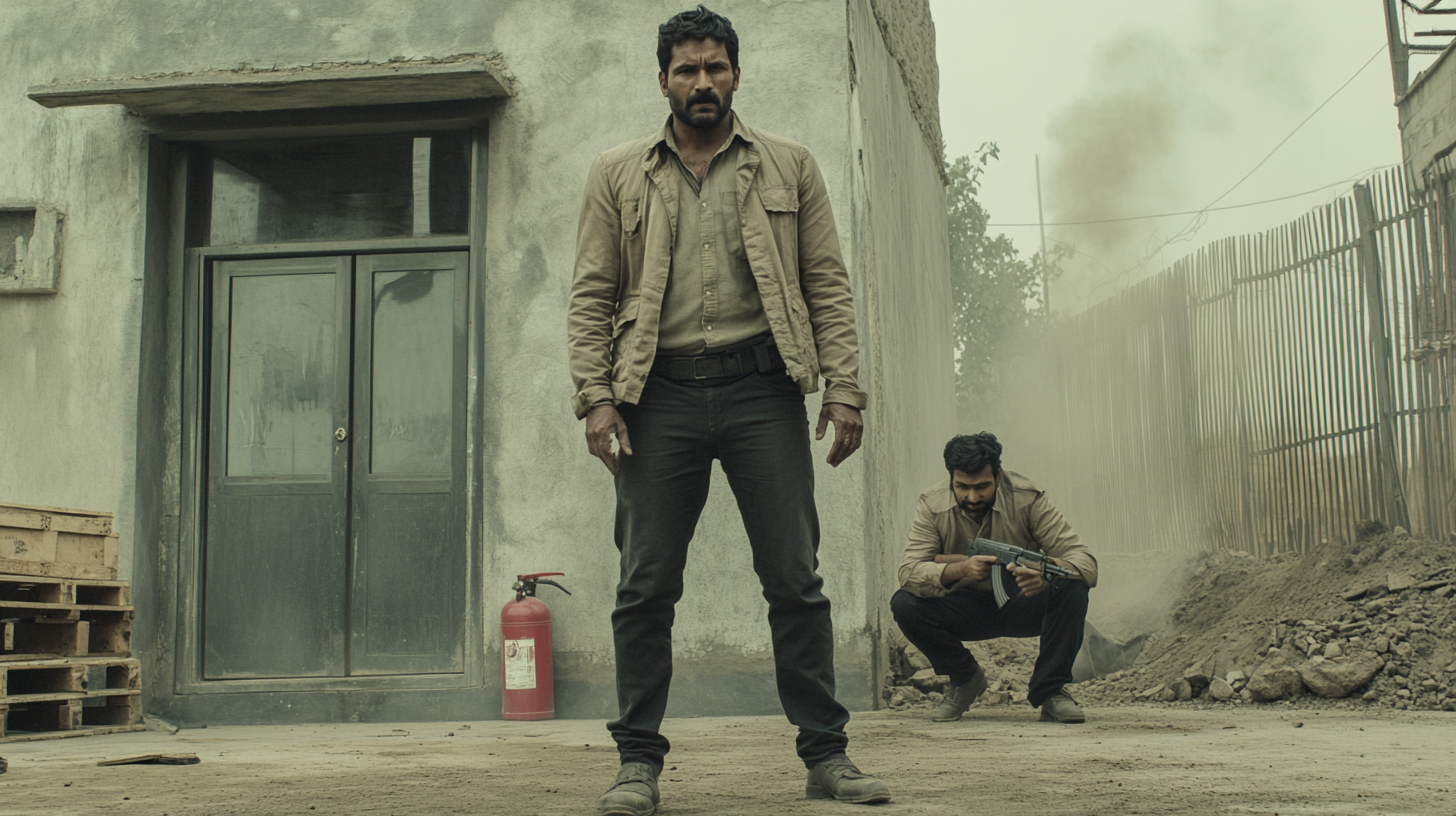 South Indian men in outdoor standoff picture