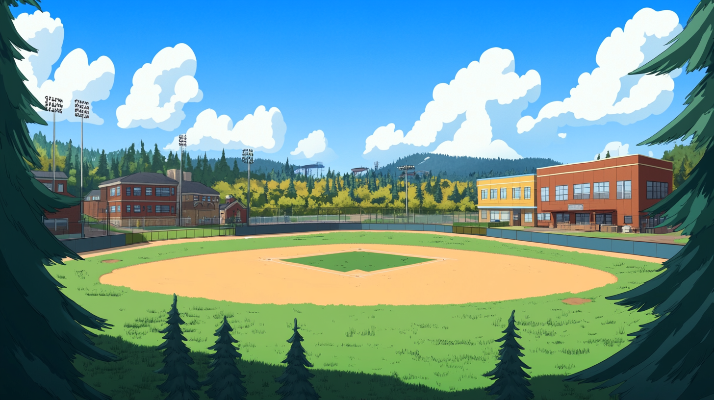 South Park style cartoon: Silicon Valley with hidden baseball.