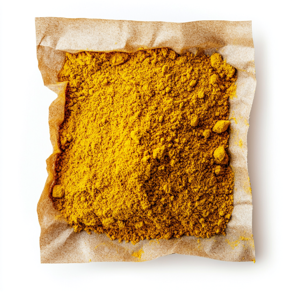 Spice blend in 100g bag, sealed on both sides.