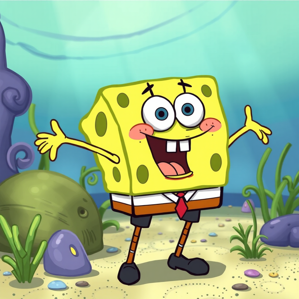 Spongebob Squarepants Cartoon Character Vector Illustration