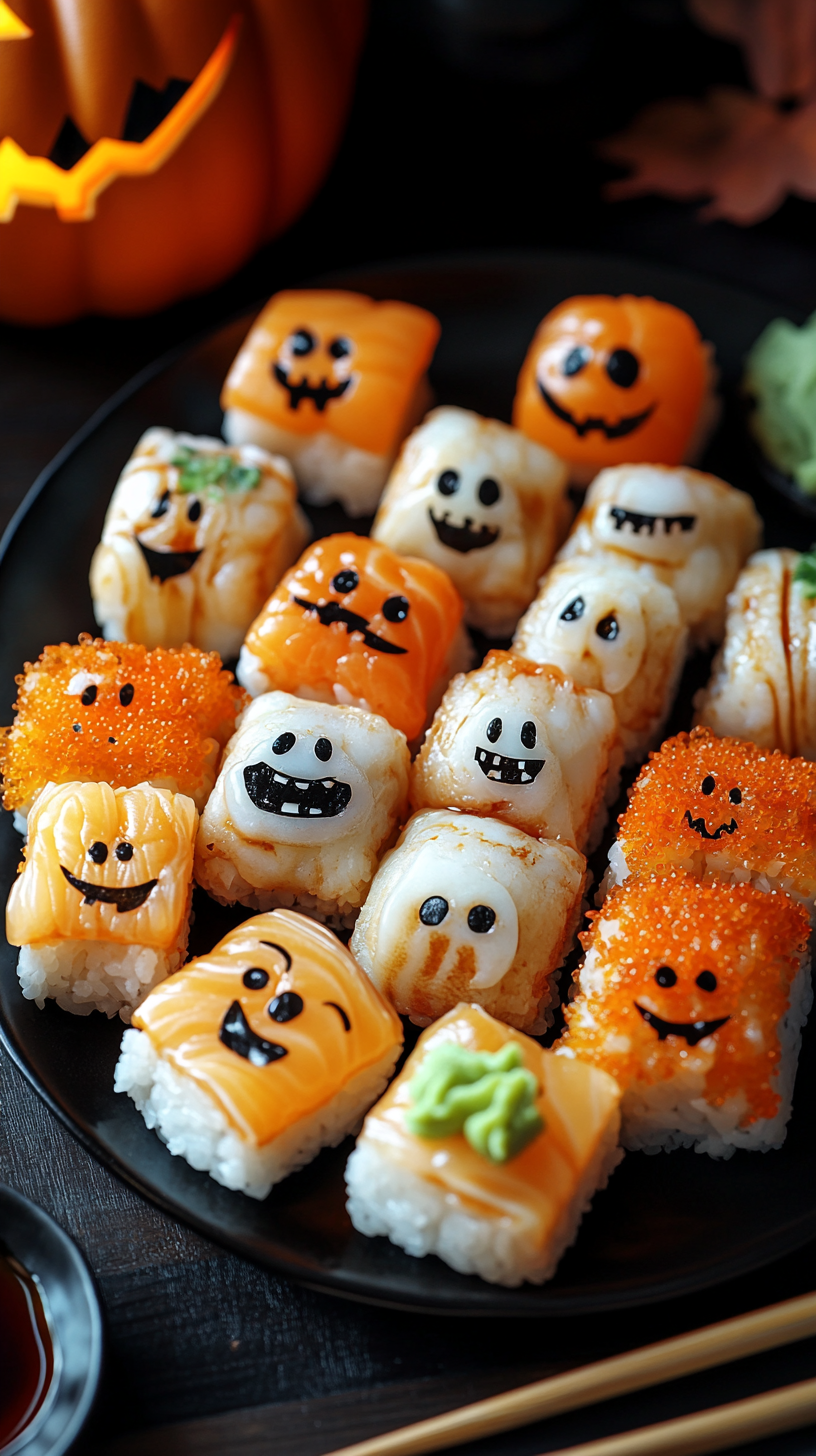 Spooky Halloween Sushi Platter: A Fun Feast