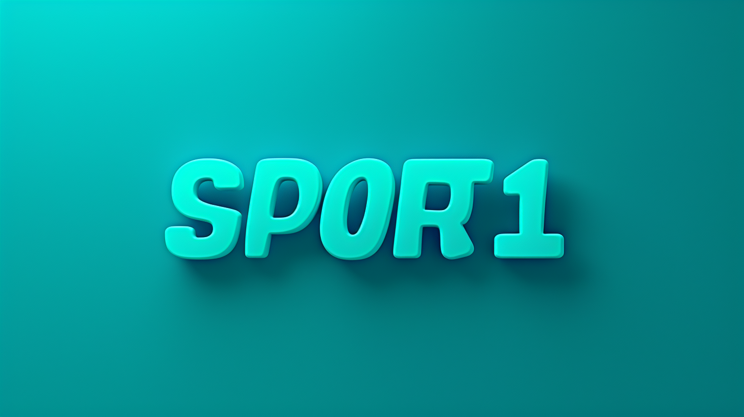 Sport1 logo on turquoise background