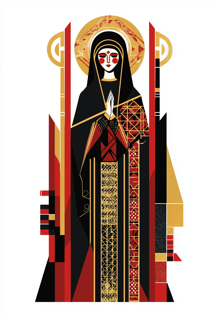 St. Lucy in Ancient Slavic Style, Tim Burton-Inspired