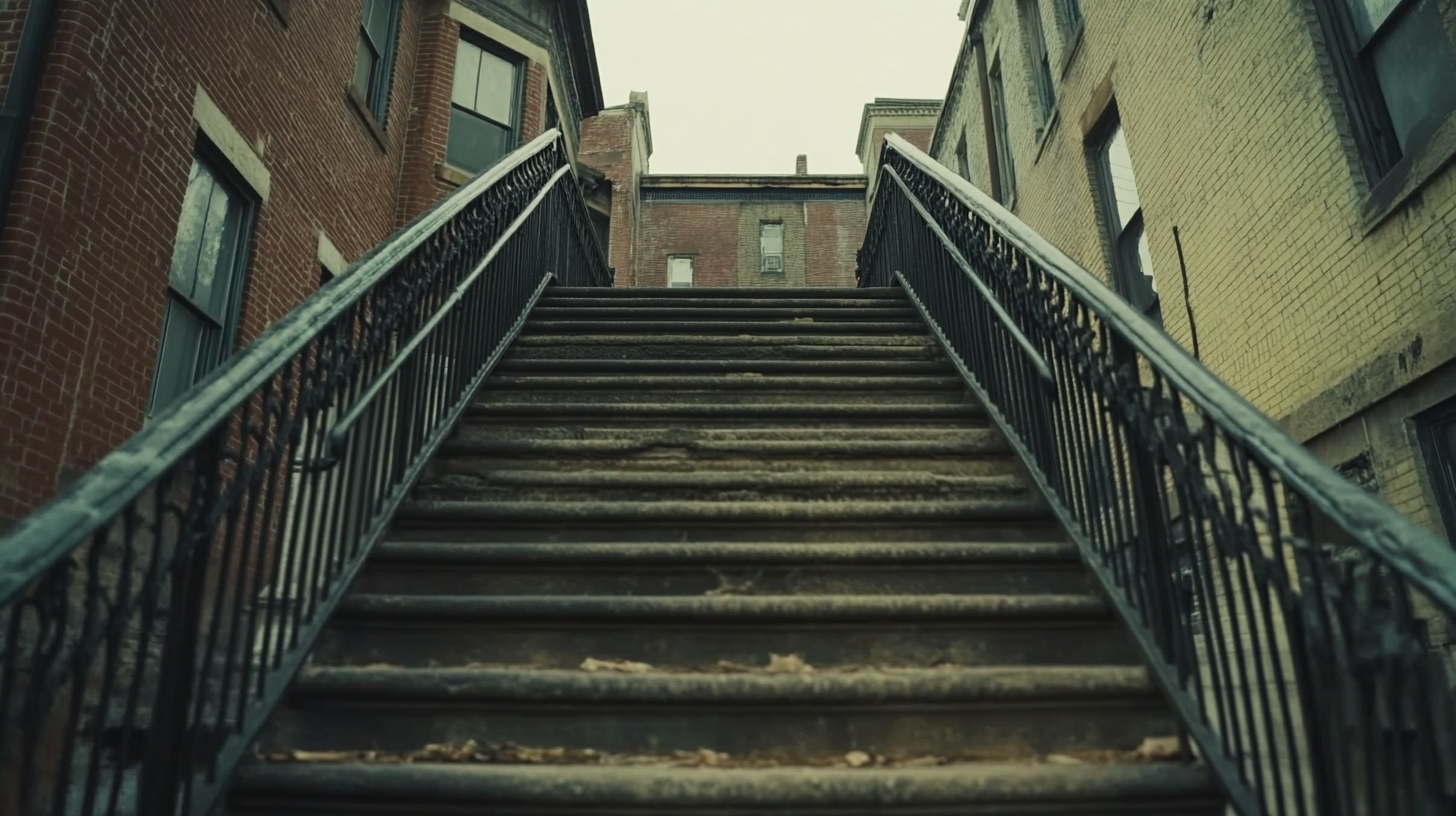 Stairs at Baltimore Hospital, 1860 America Morning