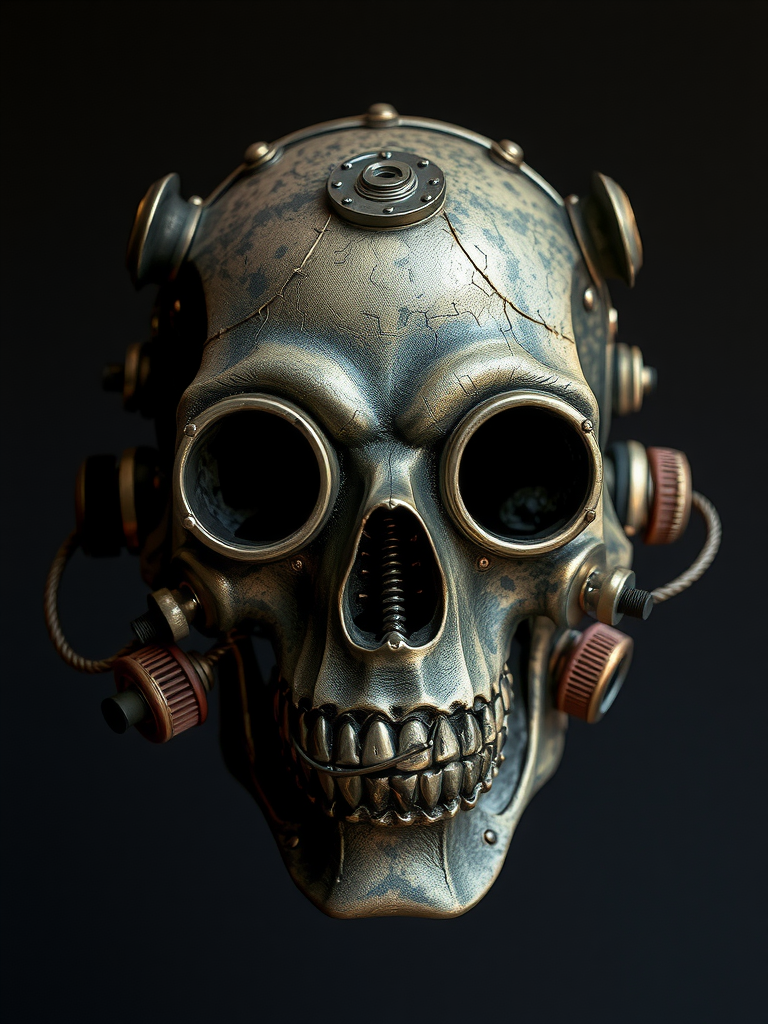 Steampunk skull mask accessory for Halloween costume