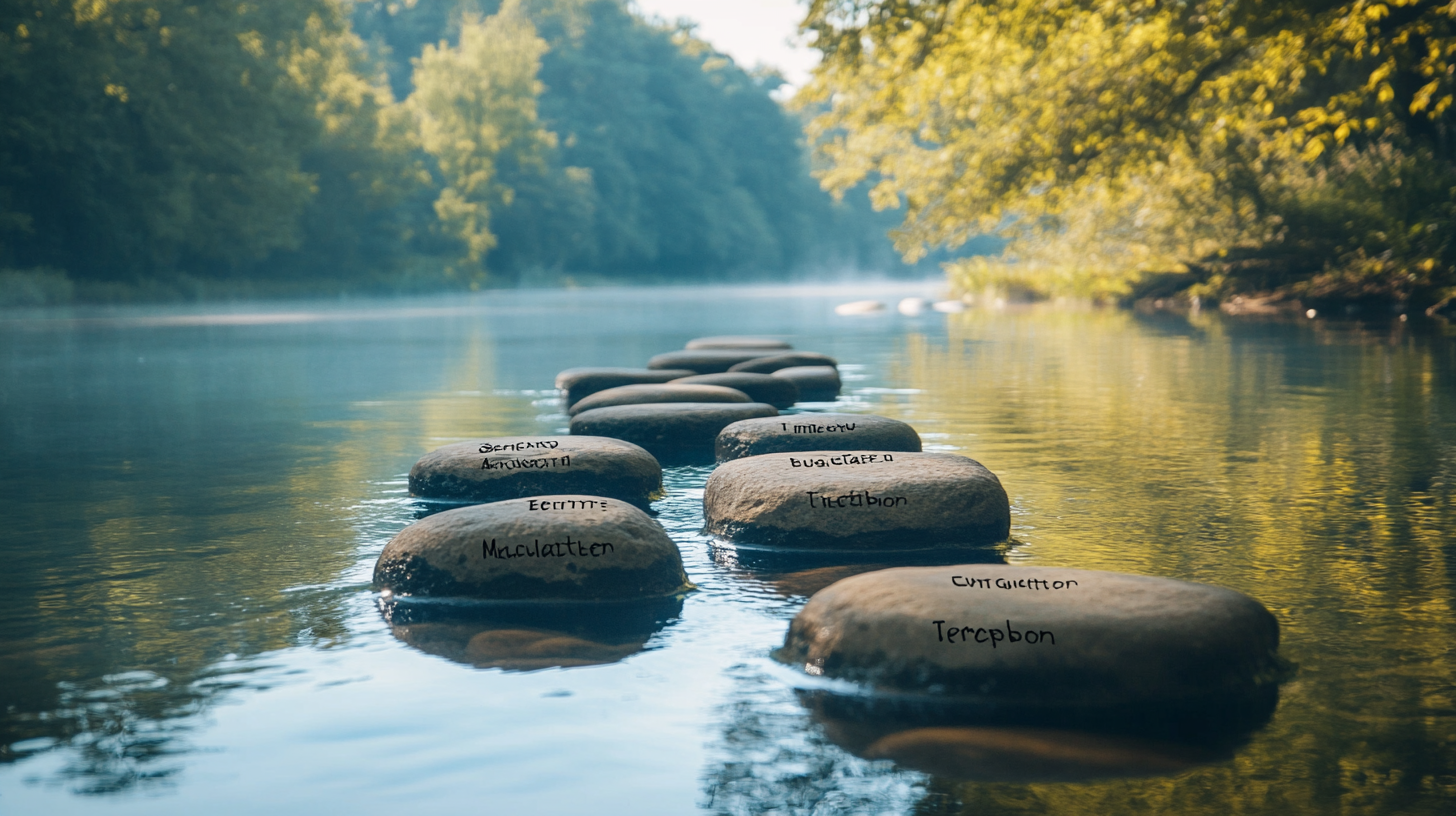 Stones with SMART attributes lead to peaceful shore.