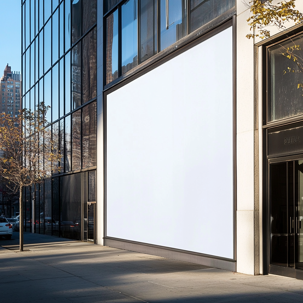 Storefront or industrial facility with durable white vinyl film.