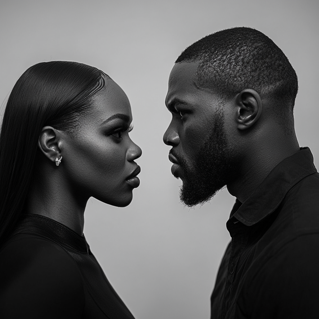 Stormzy and Rhianna in intense stare down calm.