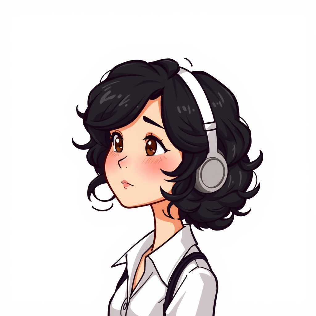 Stressed Young Asian Consultant Cartoon Image