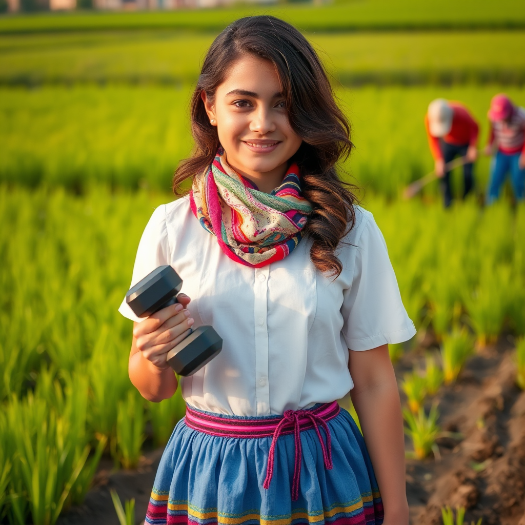 Strong Girl in Iranian Dress by Paddy Field