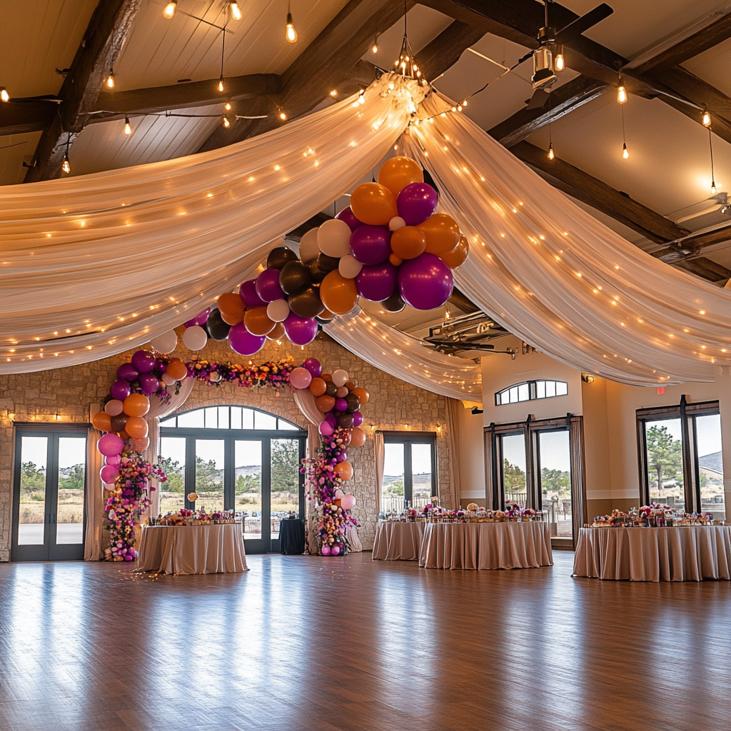 Stunning homecoming dance venue with panoramic view