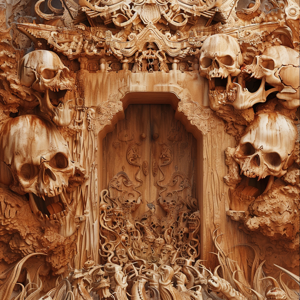 Surreal Chinese Ghosts Artwork: The Door to Hell