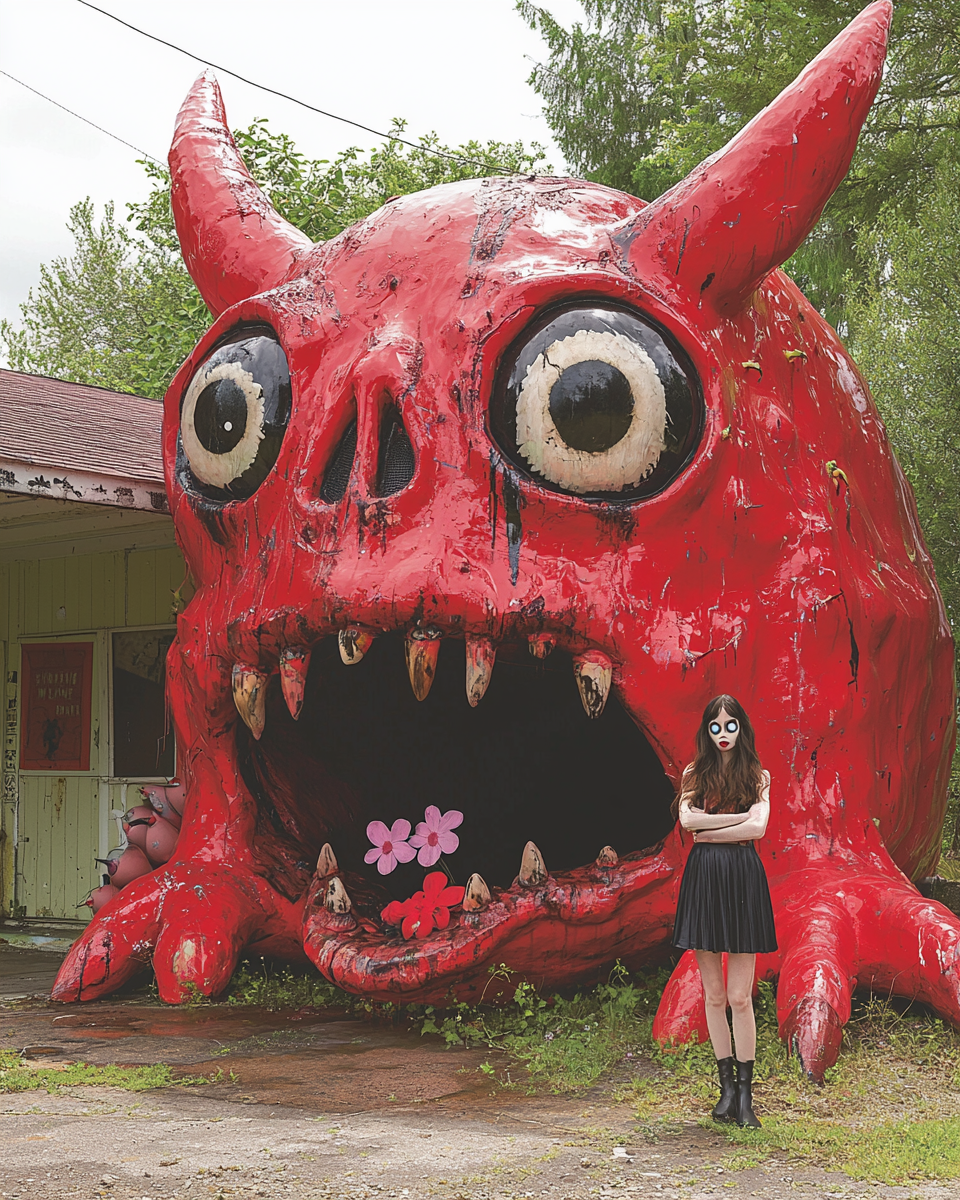 Surreal Vintage 60s Sci-Fi Photography with Giant Monster Wigs