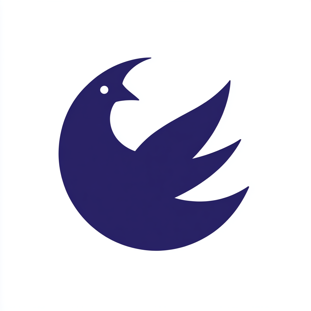 Symbol for Early Adopter app: indigo on white.