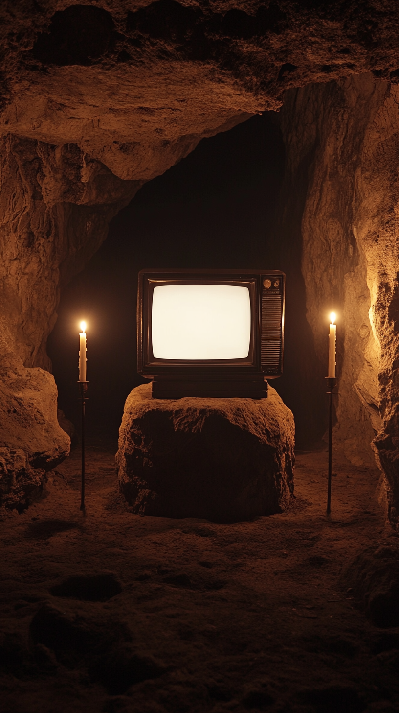 TV in Mysterious Cave