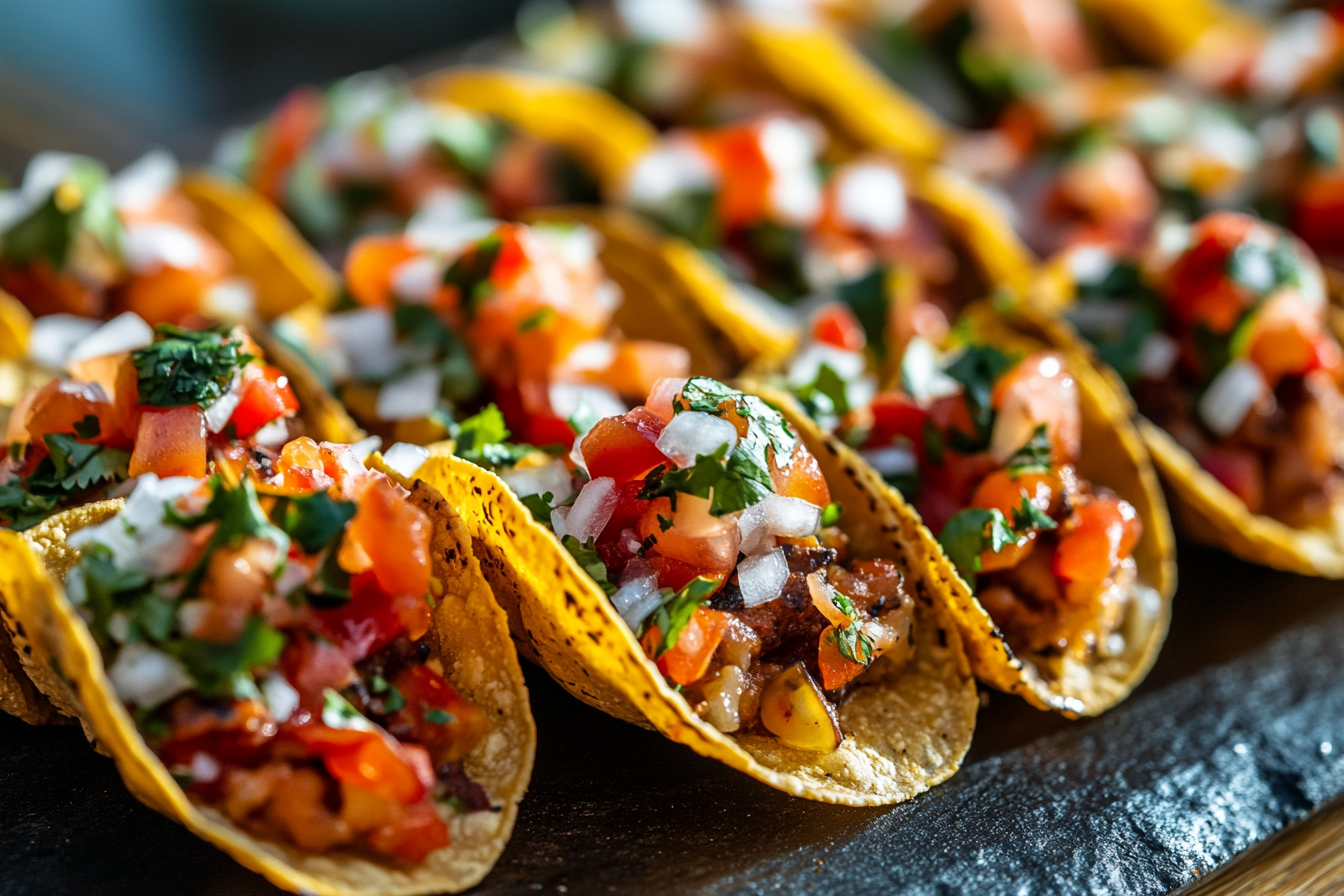 Taco Bites Tempting Close-up Shot Nikon Z7 Centered