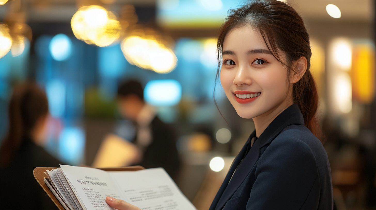 Taiwanese female banking employees showcasing low-interest loans