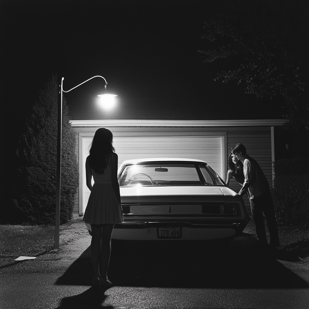 Teenage Girl Unveils New Car at Family Gathering