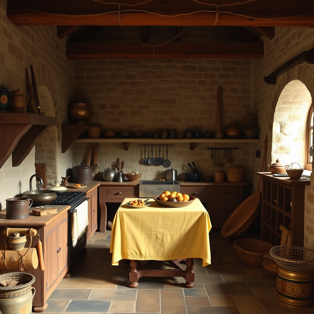 The 14th Century Medieval Castle's Kitchen