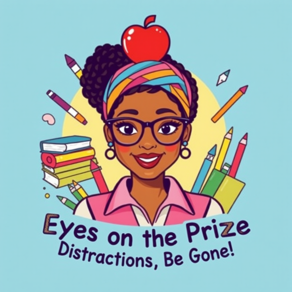 The American Teacher's Bright, Energetic T-shirt Design