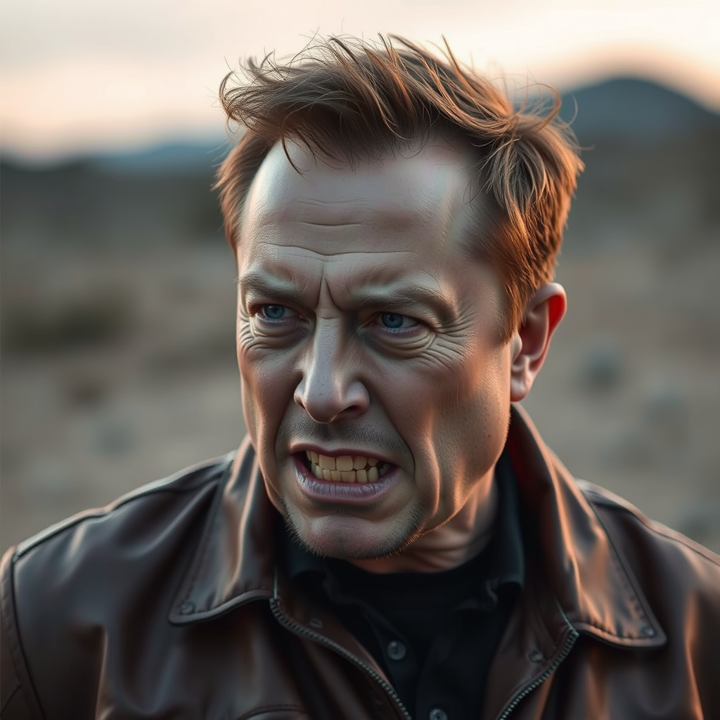 The Angry Expression of Elon Musk