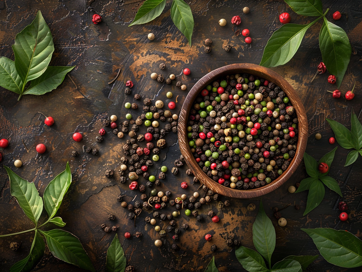 The Artistic Presentation of Kampot Peppercorns