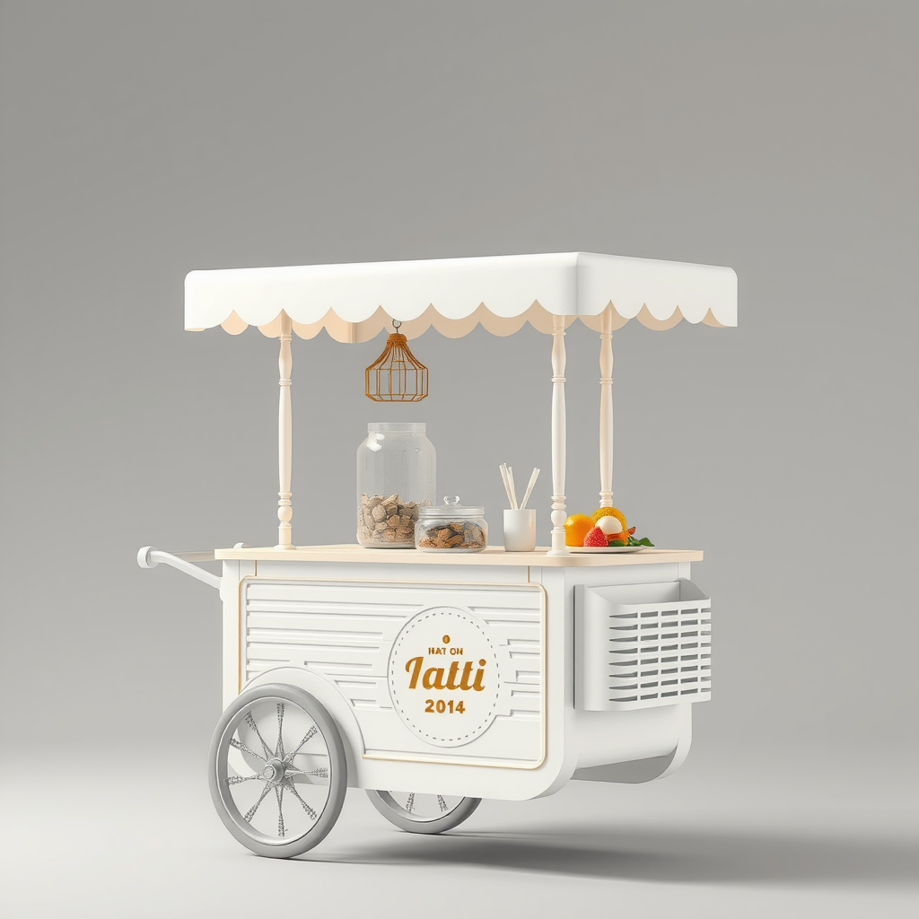 The Atti Waffle Cart in Pastel Architecture