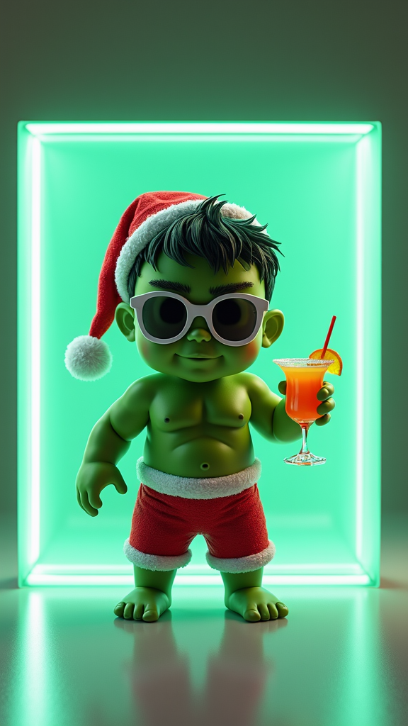 The Baby Hulk's Futuristic Christmas Party Poster