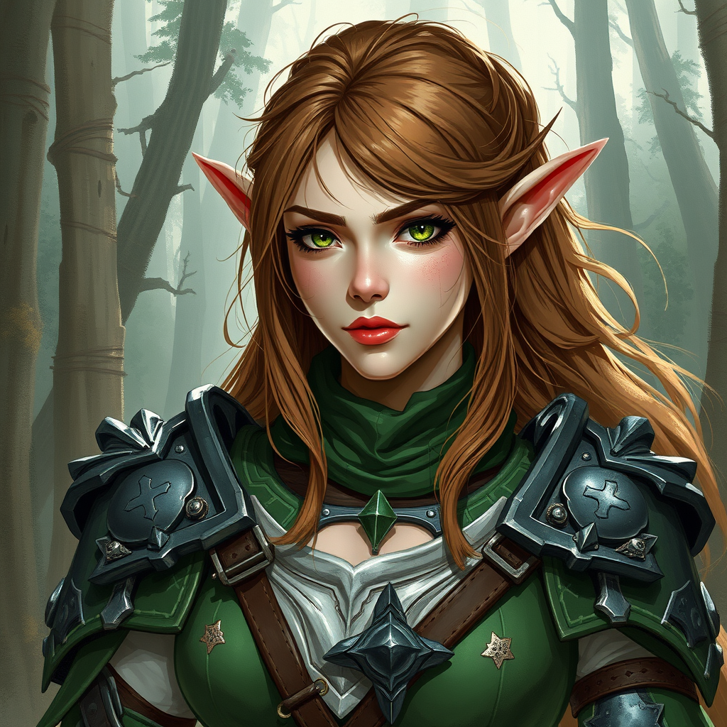 The Battle-Scarred Elf Cleric in Apocalyptic Forest