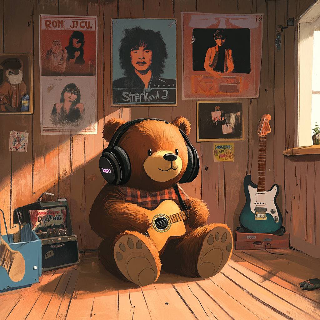 The Bear's Cozy Cave with Musical Decor.