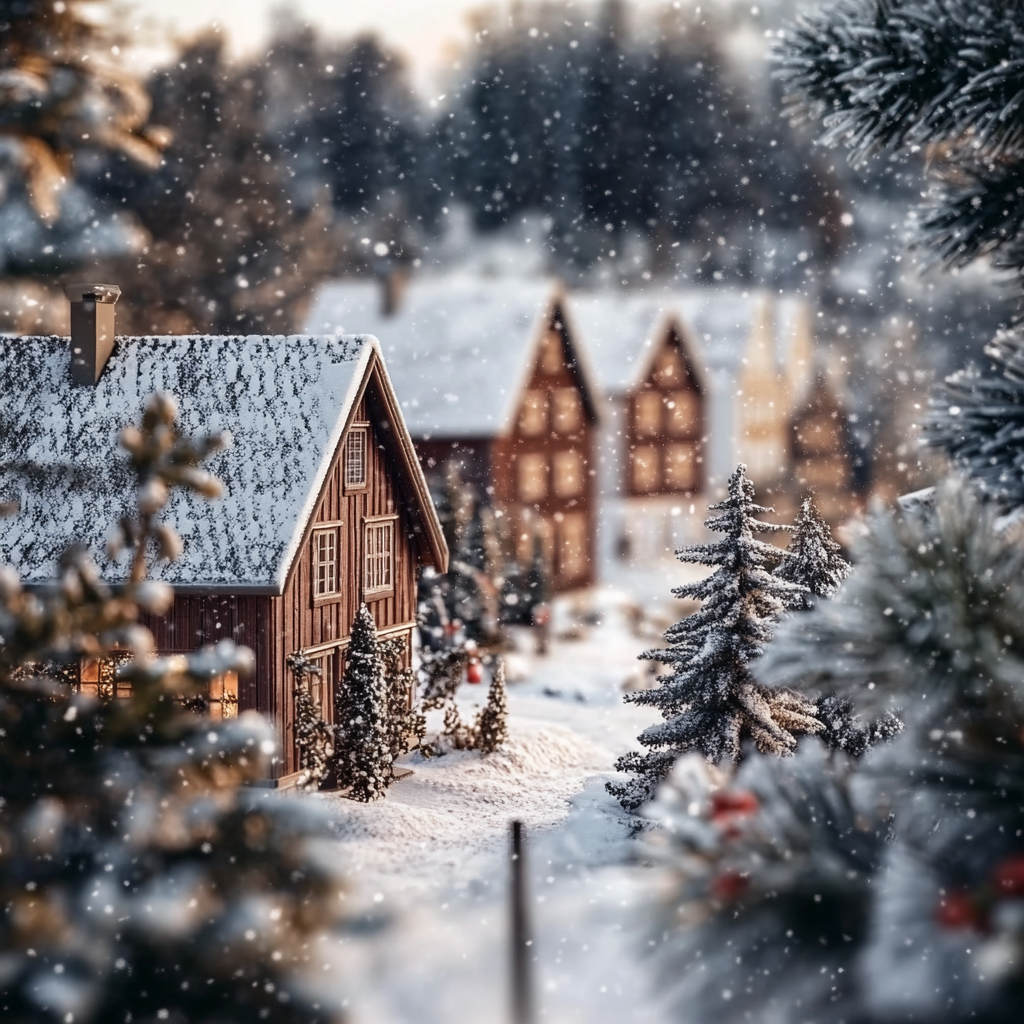 The Beautiful Winter Village in Nordic Countries