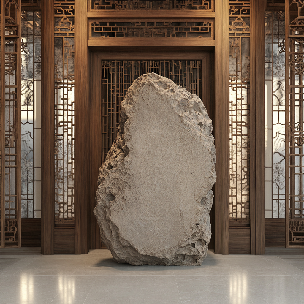 The Big Chinese Style Stone in Front