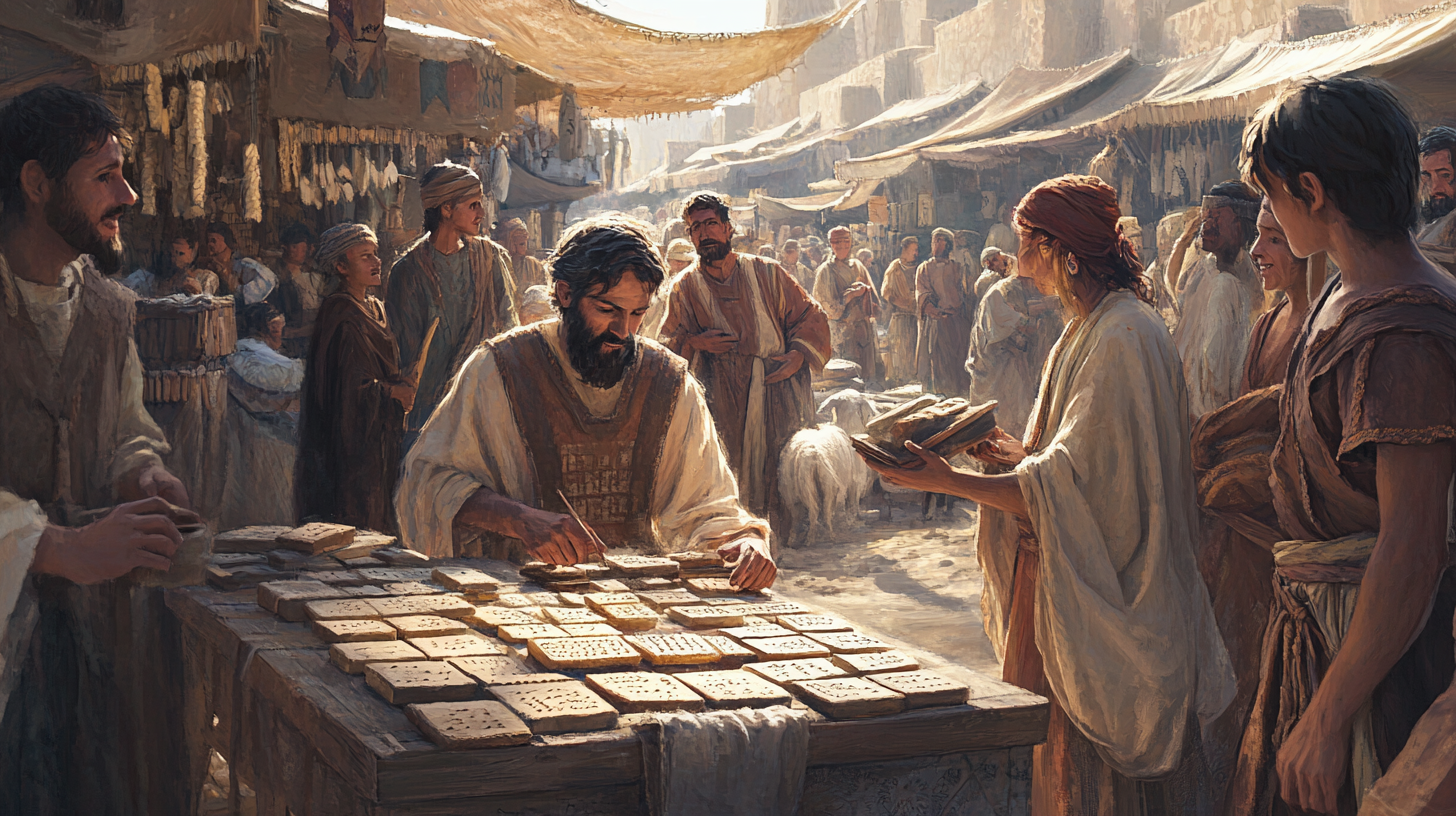 The Birth of Writing in Ancient Uruk Market