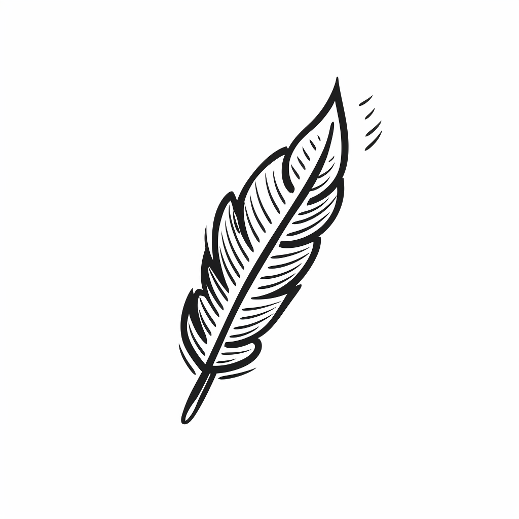 The Black Feather Quill Signifying Writing Icon