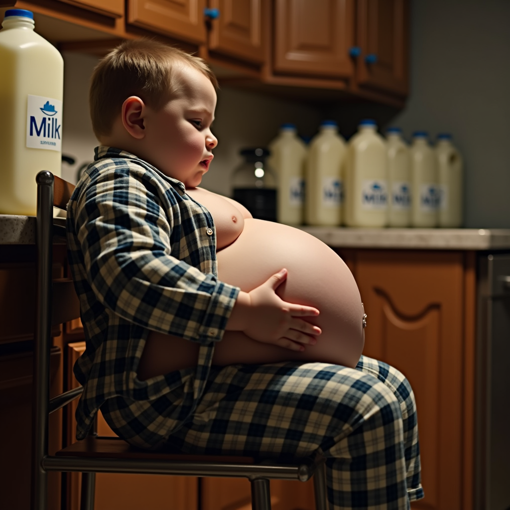 The Boy Chugging Weight Gain Milk at Night