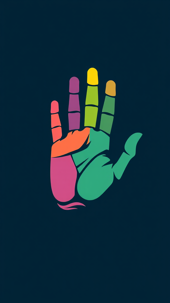 The Colorful Hand Logo