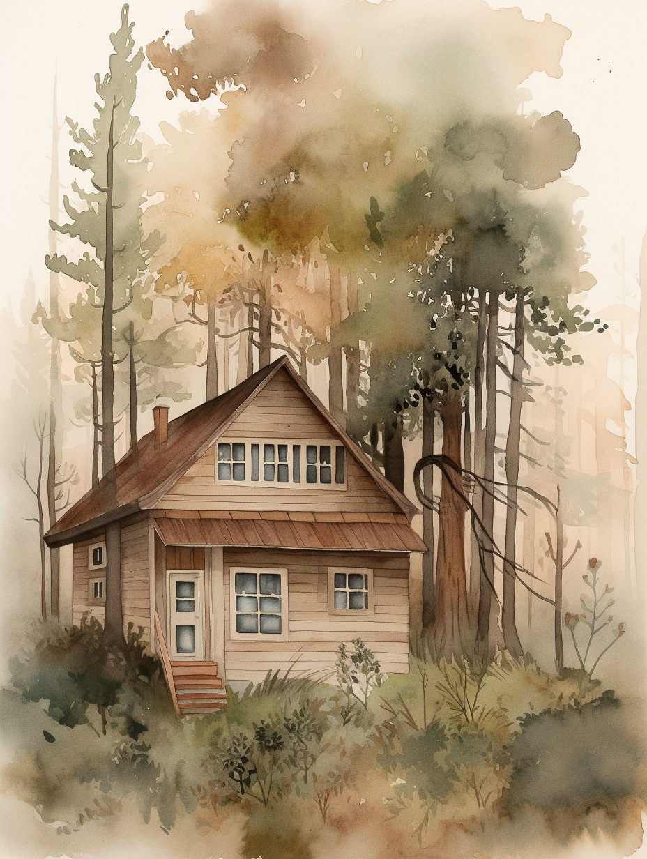 The Cozy Wooden House in the Forest