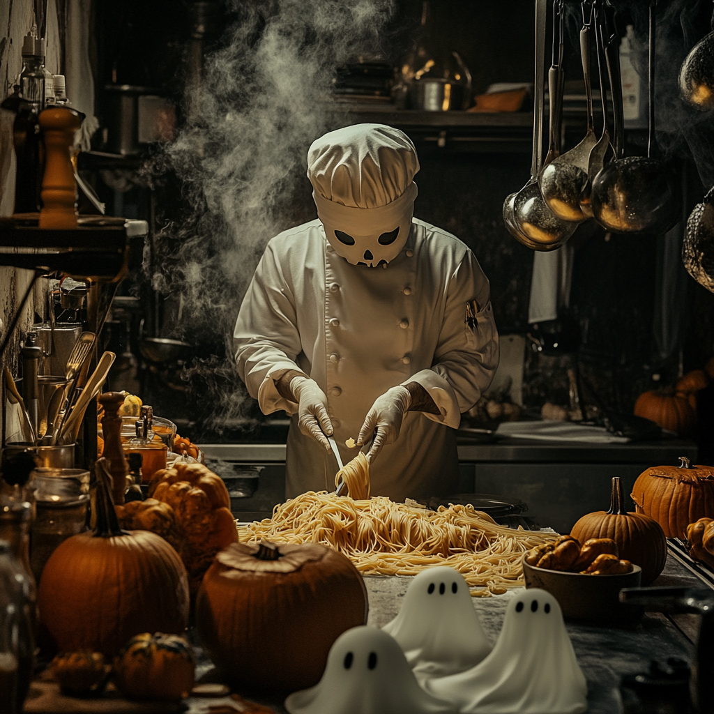 The Creepy Italian Chef Preparing Halloween Dishes