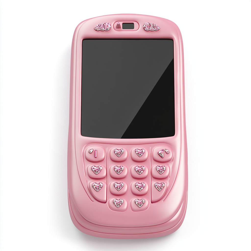 The Cute Pink Retro Mobile Phone