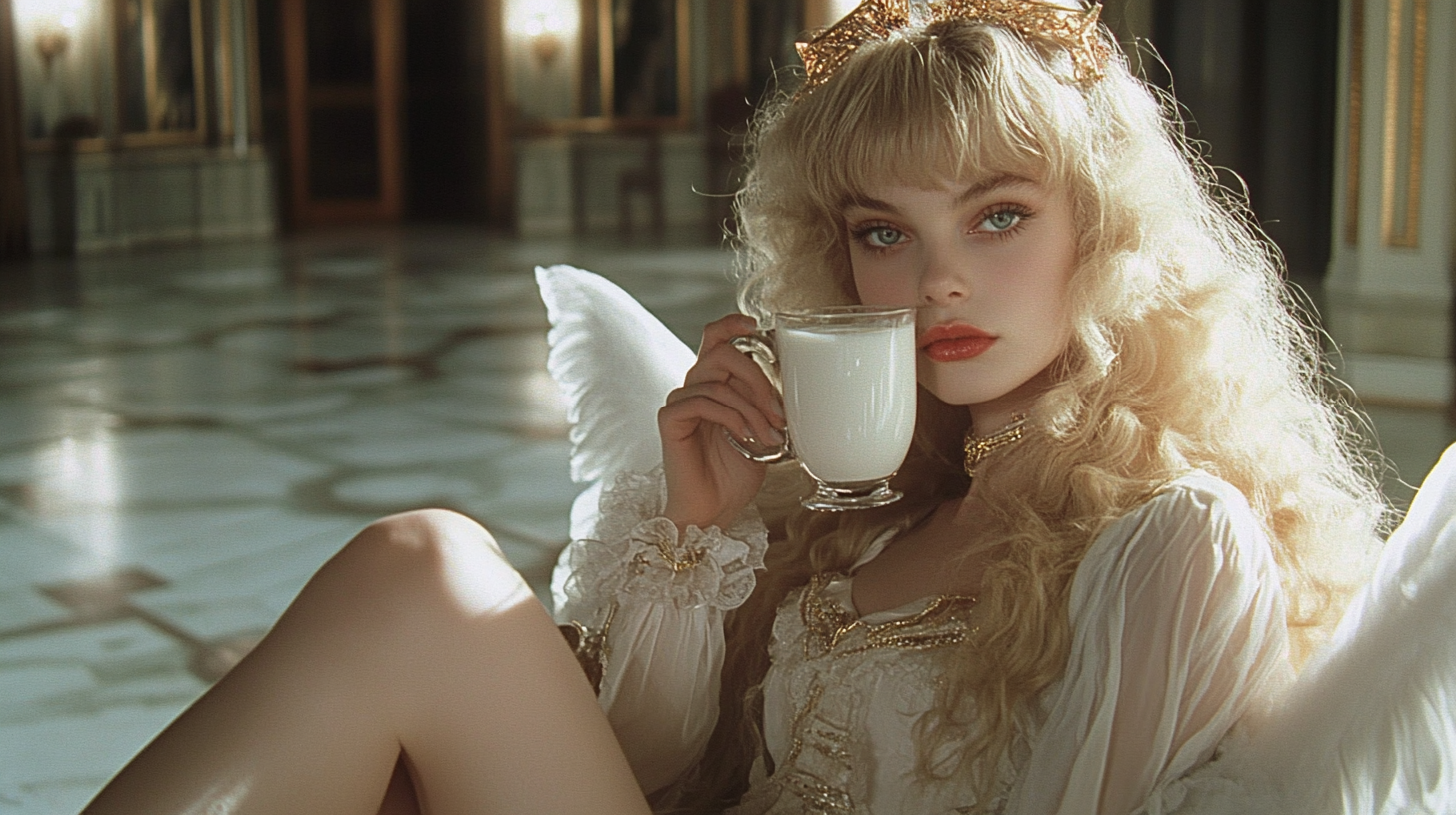 The Cyber Angel Girl from Eyes Wide Shut Drinking Milk