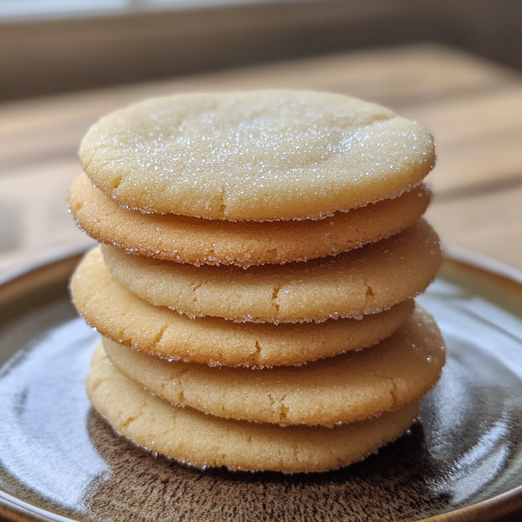 The Delicate Golden-Yellow Sugar Cookies Stack