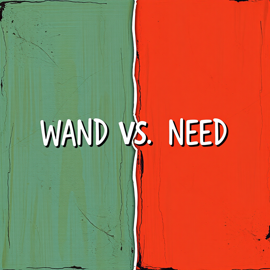 The Difference Between Want and Need Illustrated