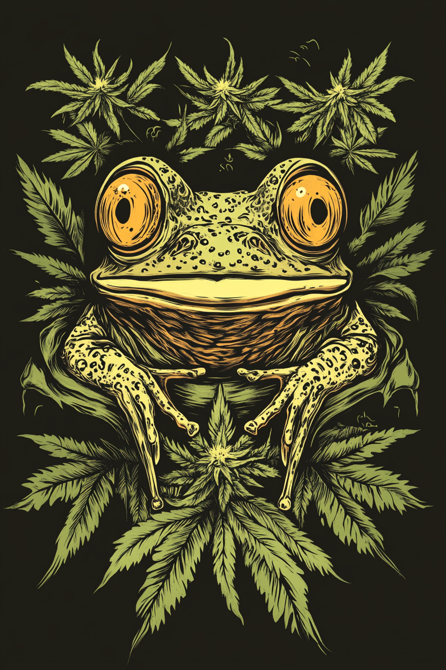 The Elder Frog Flower Nug T-Shirt Graphic